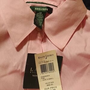 Ralph Lauren Pink Non-Iron Dress Shirt - Men's